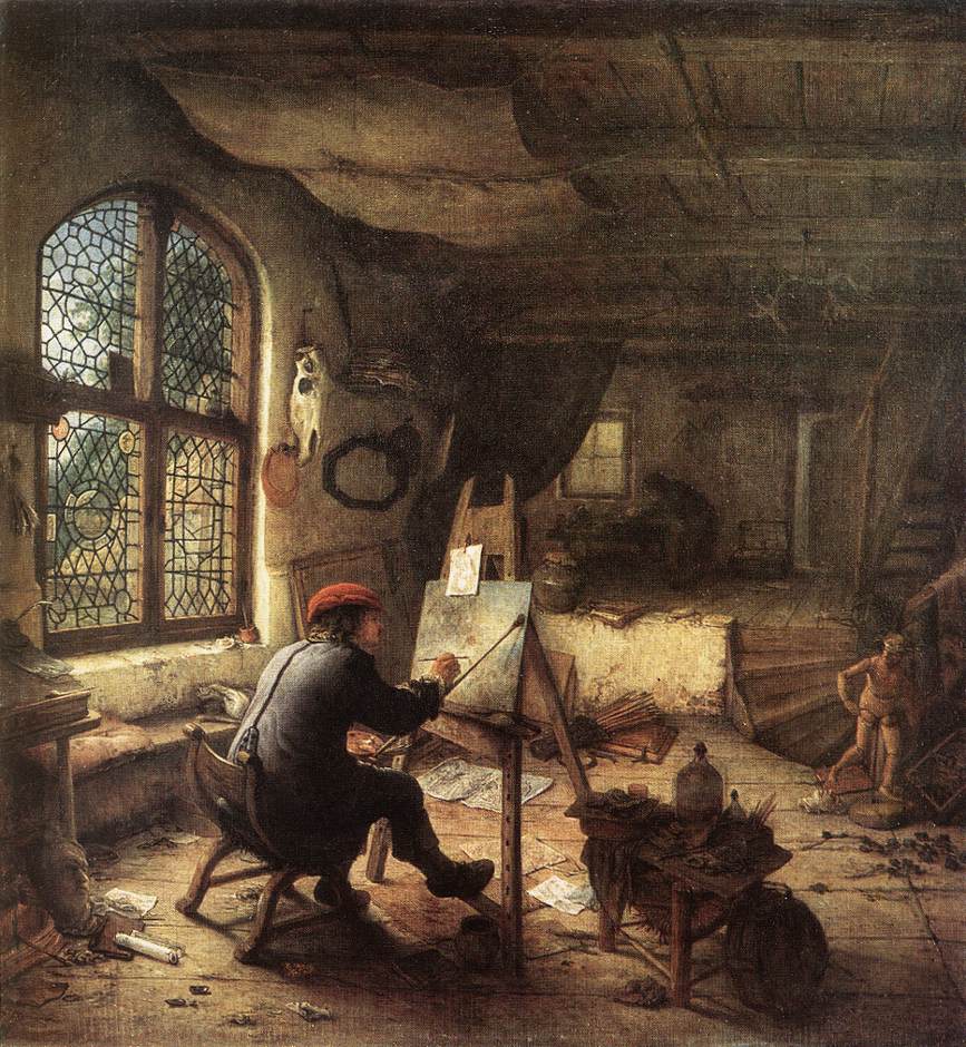 OSTADE, Adriaen Jansz. van The Painter in His Studio sg